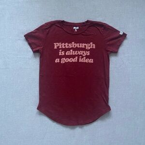 Tailgate maroon Philadelphia graphic t-shirt.
